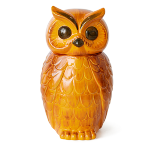 HKLiving Uil voorraadpot met deksel - tangerine