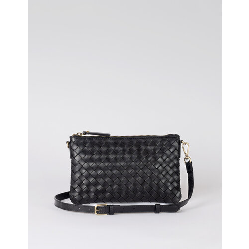 O My Bag Lexi handtas - klassiek geweven leder zwart