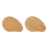 Gong snijplank rubberhout  - set van 2