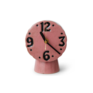 HKLiving Retro Pink horloge en céramique
