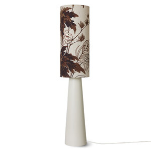 HKLiving Vloerlamp cone voet cream lampenkap floral