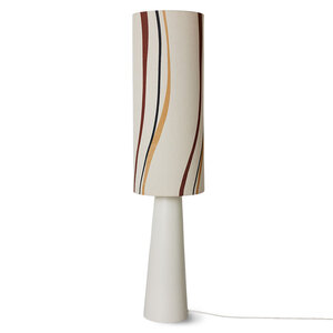 HKLiving Vloerlamp cone voet cream lampenkap swirl XL
