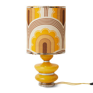 HKLiving Tafellamp Bubble voet honing - lampenkap Motif