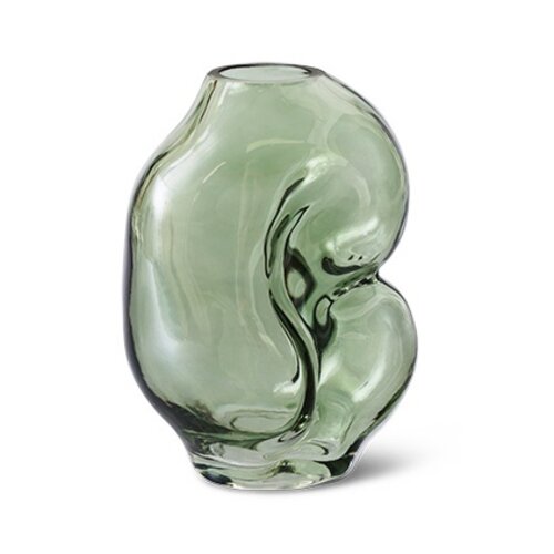 HKLiving Gleam Olive kleine glazen vaas HKLiving Gleam Olive kleine glazen vaas