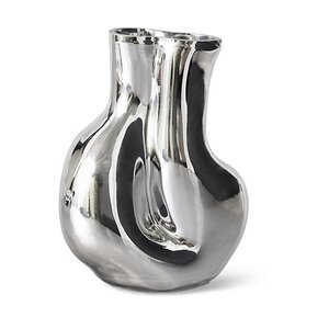 HKLiving Gleam Chrome vase en verre HKLiving Gleam Chrome vase en verre