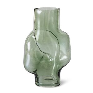 HKLiving Gleam Olive grand vase en verre