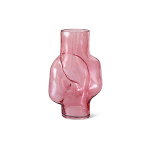 HKLiving Gleam Rose grand vase en verre