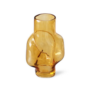 HKLiving Gleam Amber grand vase en verre