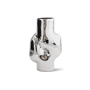 HKLiving Gleam Chrome grand vase en verre