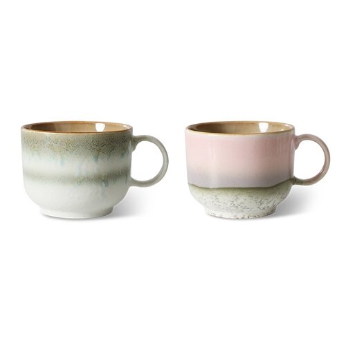 HKLiving 70s theekoppen Nova - set van 2