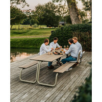 The Table picknicktafel geelgrijs RAL 7034