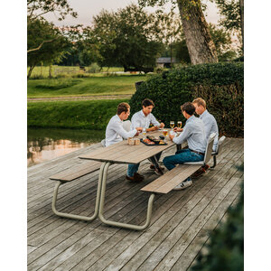 Wünder The Table table de pique-nique jaune-gris RAL 7034