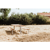 The Table picknicktafel lichtgrijs RAL 7044