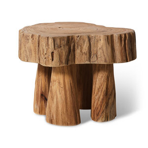 HKLiving Log houten kruk