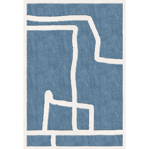 Layered Gotland Klint tapis Cornflower blue