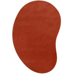 Layered Residue tapis en laine tomato red