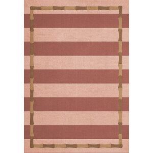 Layered Alice crawley tapis bamboo stripe terracotta