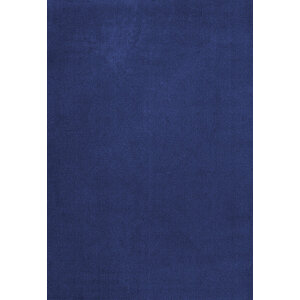 Layered Classic tapis uni en laine bleu foncé