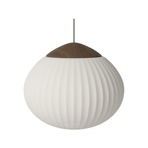 Bolia Acorn hanglamp Ø41 cm stof ivoor donker geoliede massieve eik
