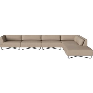 Bolia Orlando outdoor O2 sofa 6 modules inclusief kussens met open einde - rechts