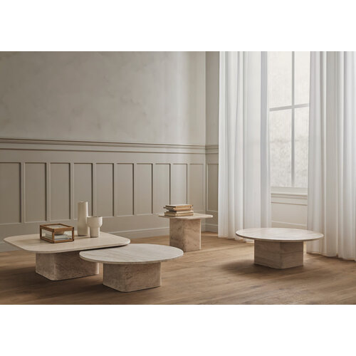Bolia Eida salontafel Ø90 cm beige marmer