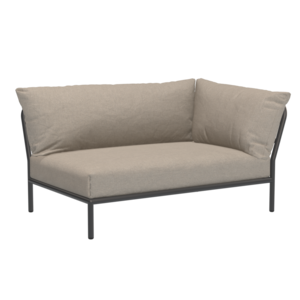 Houe Level2 canapé lounge angle droit sunbrella heritage - cadre gris foncé