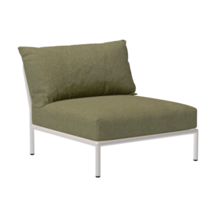 Houe Level2 lounge sofa midden module sunbrella heritage - mat witte frame