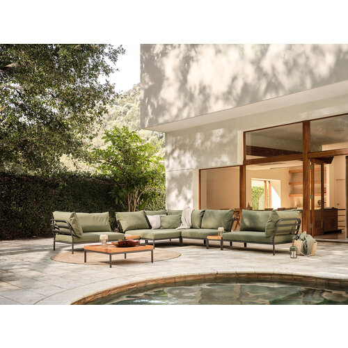 Houe Level2 lounge sofa cosy corner right sunbrella heritage - donkergrijs frame