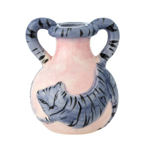 Bloomingville Ryker bougeoir en céramique bleue