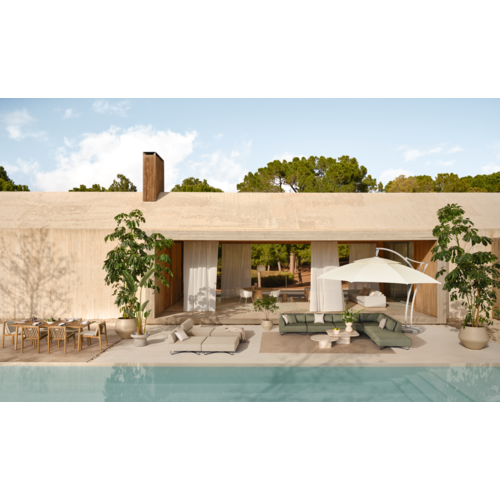 Bolia Orlando outdoor O2 sofa 3 modules met open einde - links met kussens Bolia Orlando outdoor O2 sofa 3 modules met open einde - links met kussens