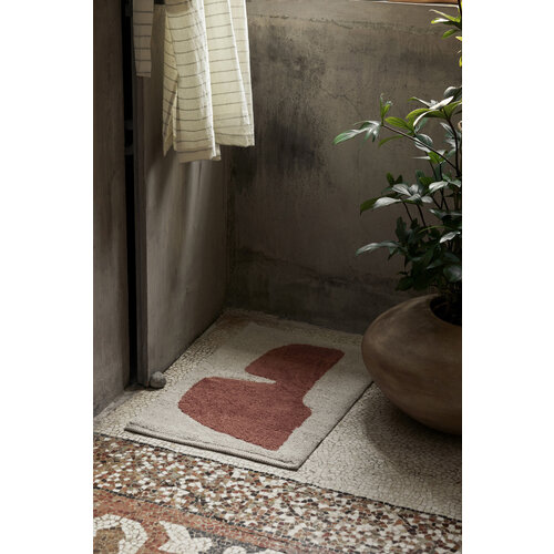 Ferm Living Lay wasbare mat Parchment/Rust