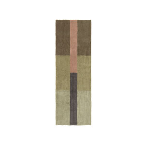 Lorena Canals Chroma wollen tapijtloper dusty pink collectie Chroma Stripes 80 x 230 cm