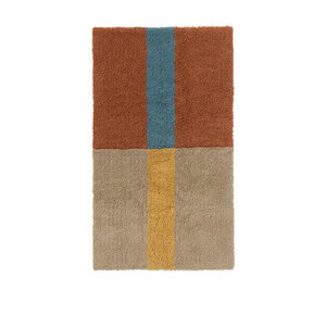 Lorena Canals Chroma wollen tapijt cinnamon collectie Chroma Stripes 80 x 140 cm