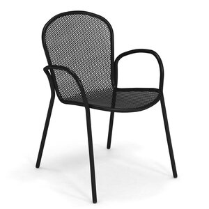 Emu Ronda X chaise de jardin avec accoudoirs Black