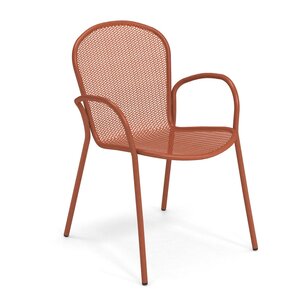 Emu Ronda X chaise de jardin avec accoudoirs Maple Red