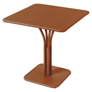 Fermob Luxembourg vierkante tuintafel vol tafelblad en centrale voet  71 X 71 CM