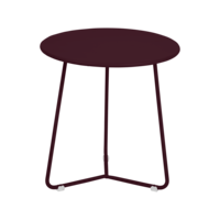 Cocotte bijzettafel cérise noir metaal Ø 34,5 x H 36