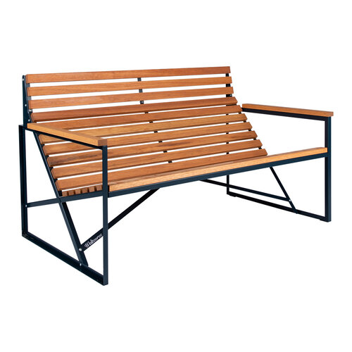 Weltevree Patiobench bank grijsblauw RAL5008 Weltevree Patiobench bank grijsblauw RAL5008