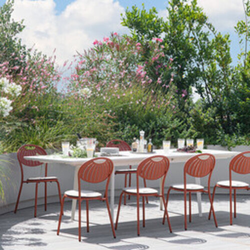 Emu Plus4 verlengbare tuintafel maple red 220+110 x 90