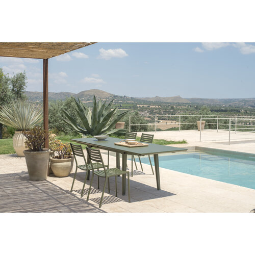 Emu Plus4 verlengbare tuintafel military green 160+110 x 90