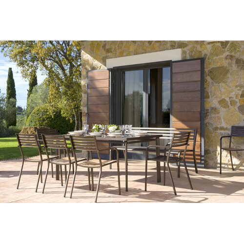 Emu Star tuintafel 160 x 90 maple red