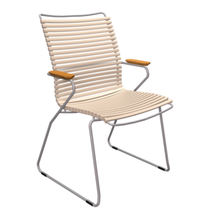 Houe Click chaise de jardin avec accoudoirs et haut dossier