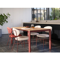 Altera eettafel T0100 blad eik onderstel rost