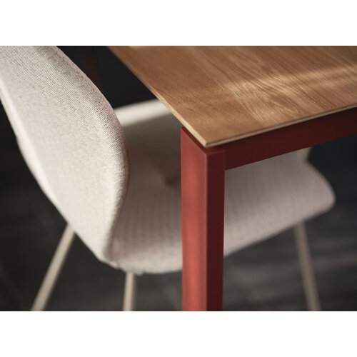 Mobitec Altera verlengbare eettafel T0703 blad eik onderstel metaal rost + 3 verlengstukken Mobitec Altera verlengbare eettafel T0703 blad eik onderstel metaal rost + 3 verlengstukken