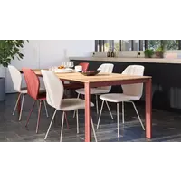 Altera verlengbare eettafel T0703 blad eik onderstel metaal rost + 3 verlengstukken