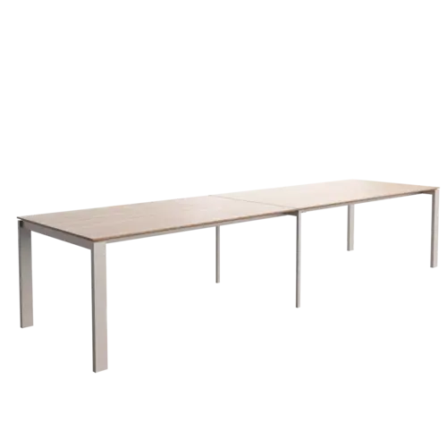 Mobitec Altera verlengbare eettafel T0703 blad eik onderstel metaal rost + 3 verlengstukken Mobitec Altera verlengbare eettafel T0703 blad eik onderstel metaal rost + 3 verlengstukken