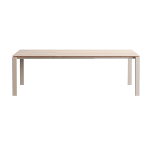 Mobitec Altera verlengbare eettafel T0501 blad eik onderstel metaal cool grey + 1 verlengstuk