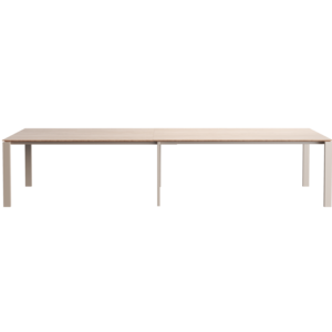 Mobitec Altera table à manger extensible T0703 plateau chêne pied métal cool grey + 3 rallonges