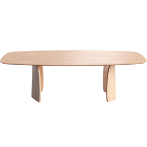 Mobitec Dolmen T0400 boot ovale eettafel massief eikenhout