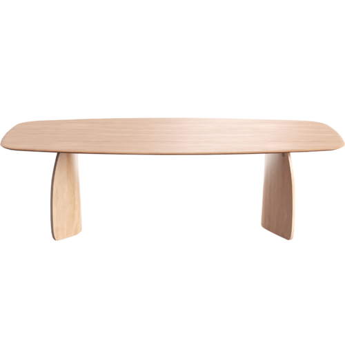 Mobitec Dolmen T0400 boot ovale eettafel massief eikenhout